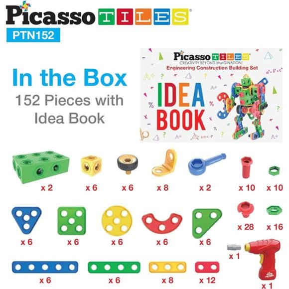 152 Pieces Building Block Set Kid Toy STEM Construction Sensory Toys Gifts - Picture 6 of 6